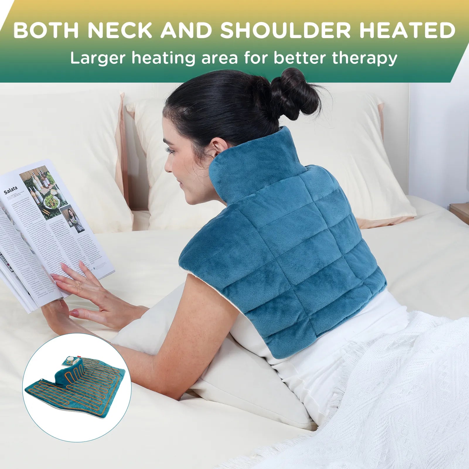 K9015-Comfytemp Weighted Neck & Shoulders Heating Pad