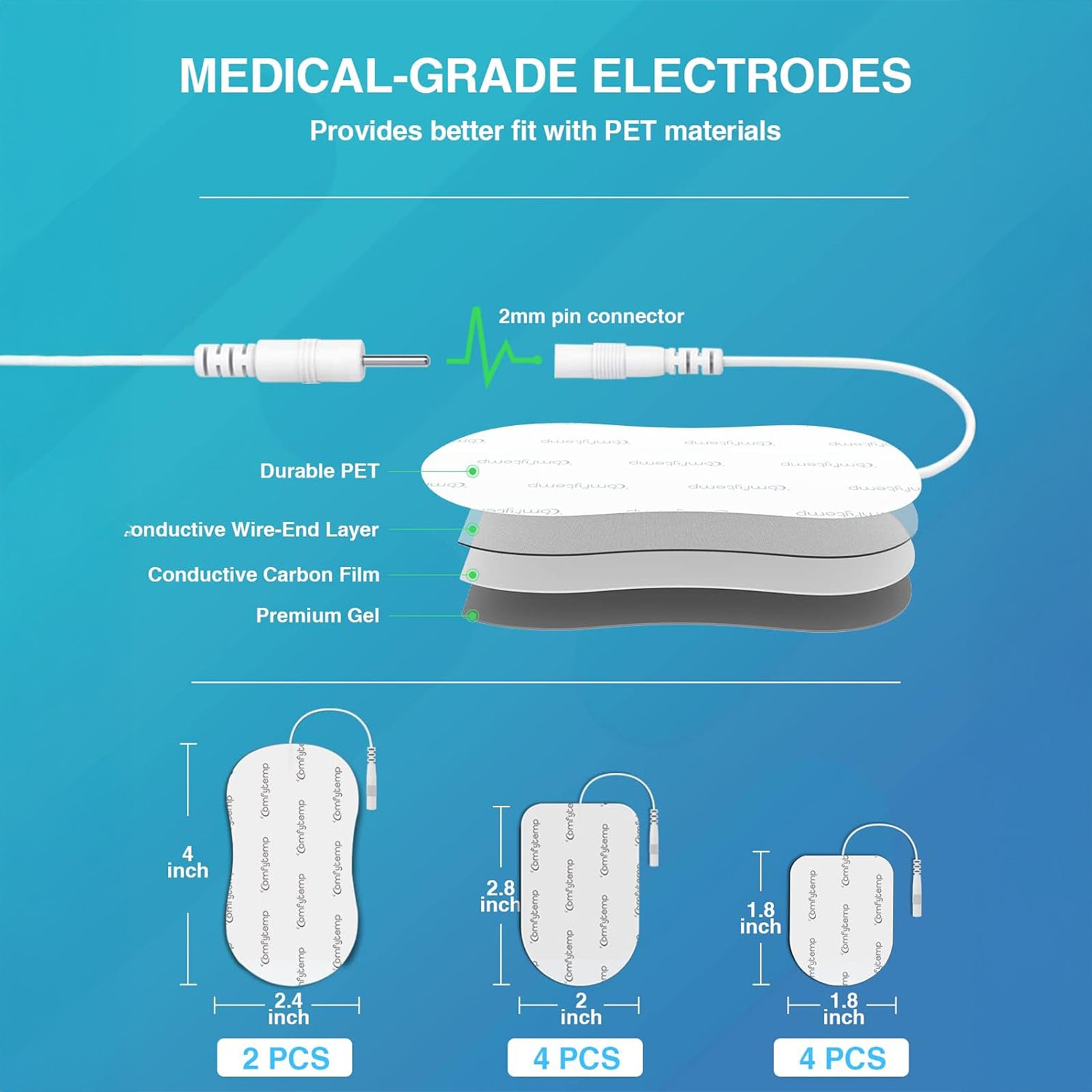 K6110-Comfytemp TENS Unit Replacement Pads
