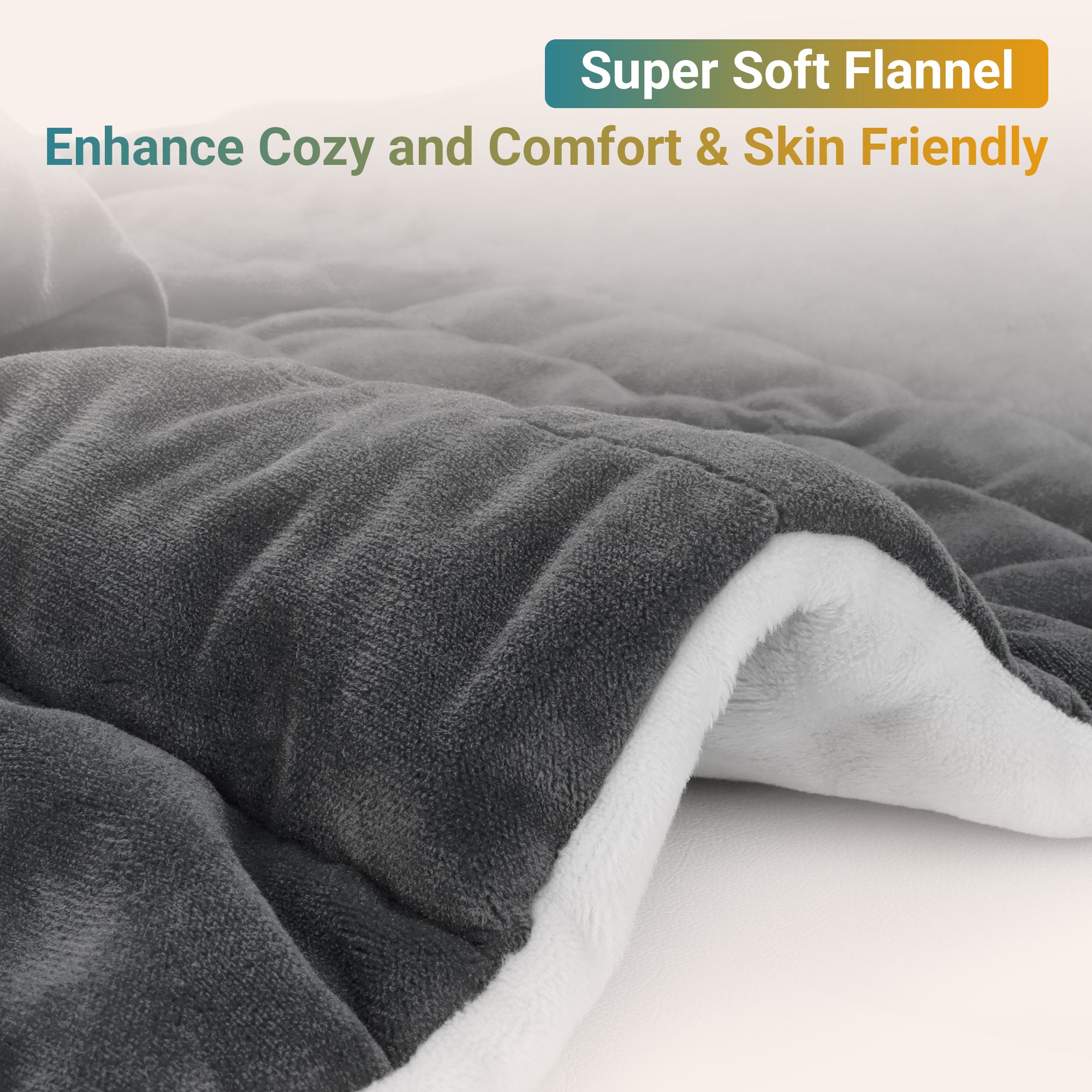 Comfytemp Weighted Heating Pad for Neck and Shoulders, FSA HSA Eligible, 19"x 24", Gray