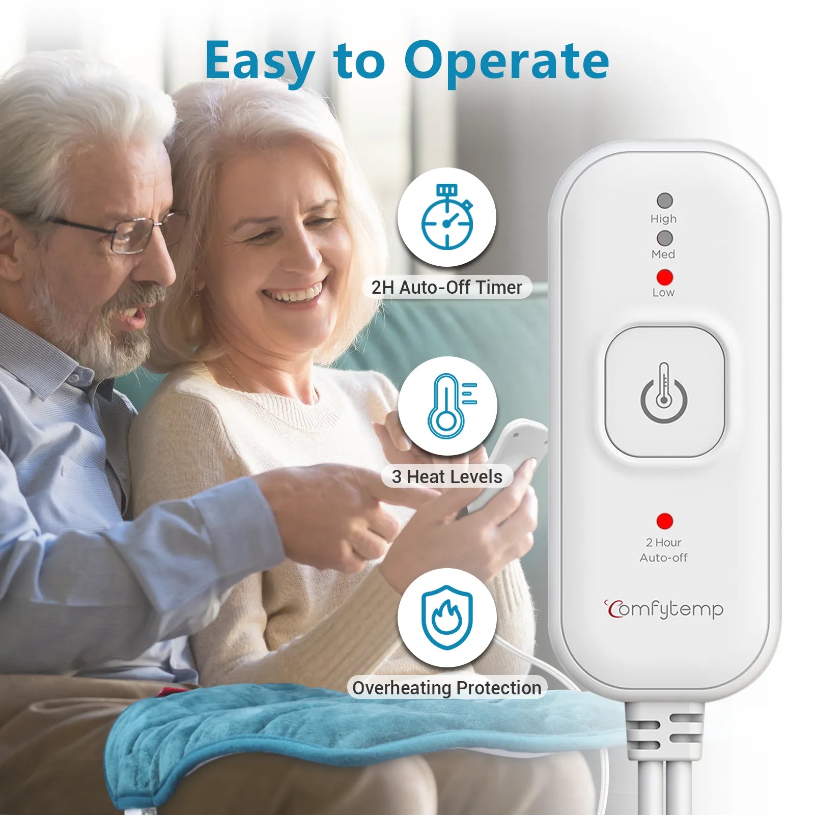 K9039-Comfytemp 12''x 24'' Weighted Heating Pad