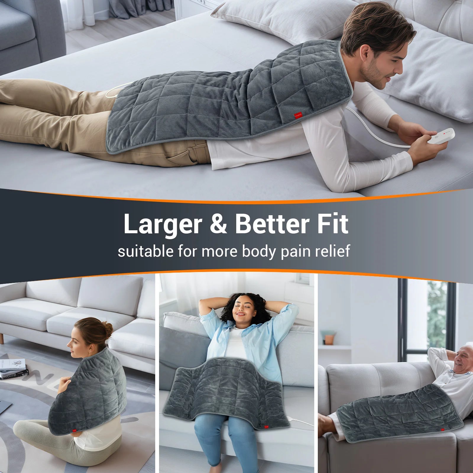 K9059-Comfytemp 17"×33" Weighted Heating Pad