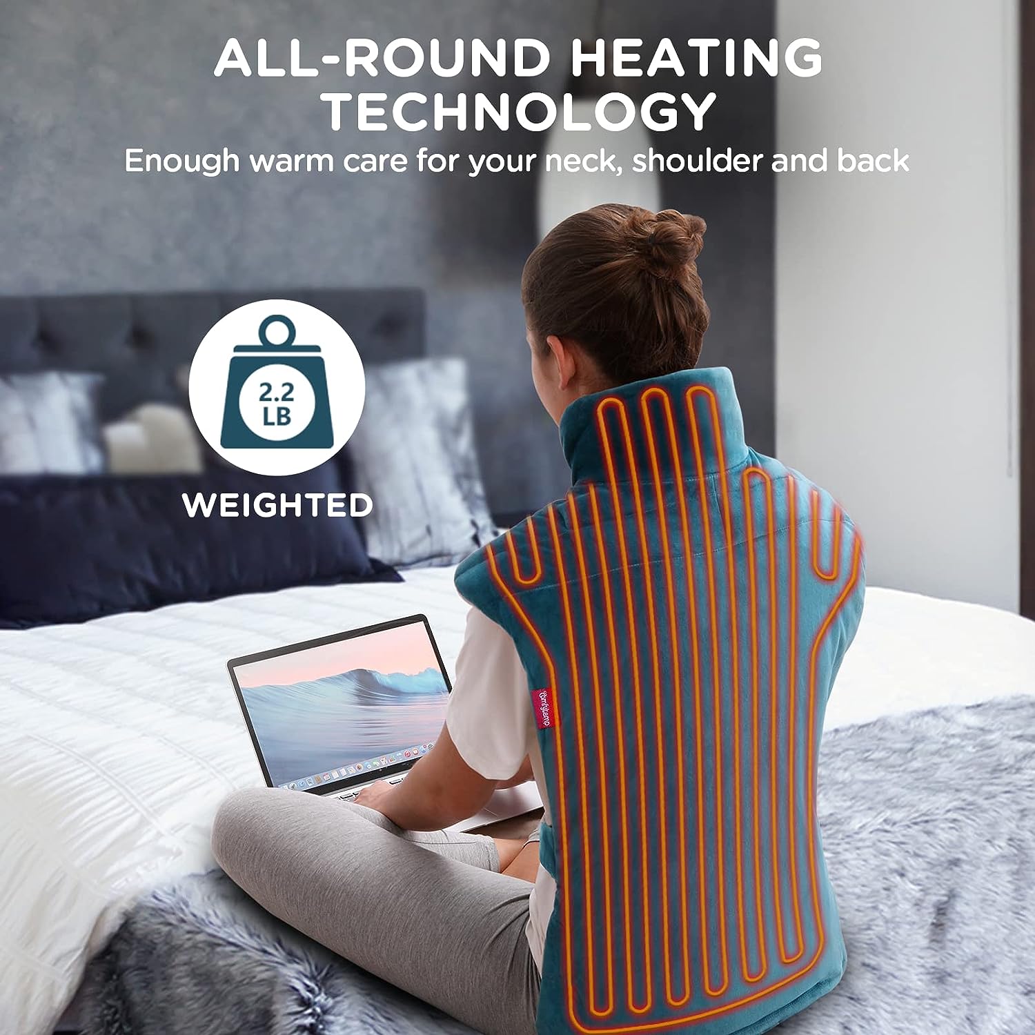 WeightedHeat™ XL Extra-long Full Back Heating Pad