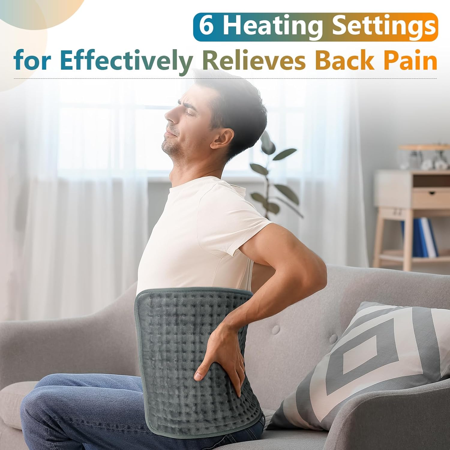 Comfytemp Heating Pad for Back Pain & Cramps Relief, FSA HSA Eligible Electric Heating Pads Large