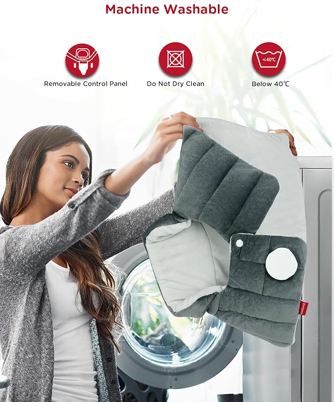 Car Electric Blanket for Neck and Shoulder, Comfytemp Heated Car Blanket with 3 Heat Setting, 2H Auto-Off, Heated Neck Shoulder Wrap for Pain Relief,12V/24V Heated Throw Blanket for Car, Camping