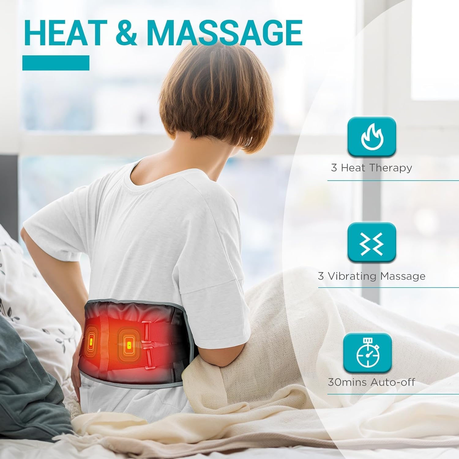 Comfytemp New Cordless Heating Pad with Massager🔥Extra 10% off your first purchase