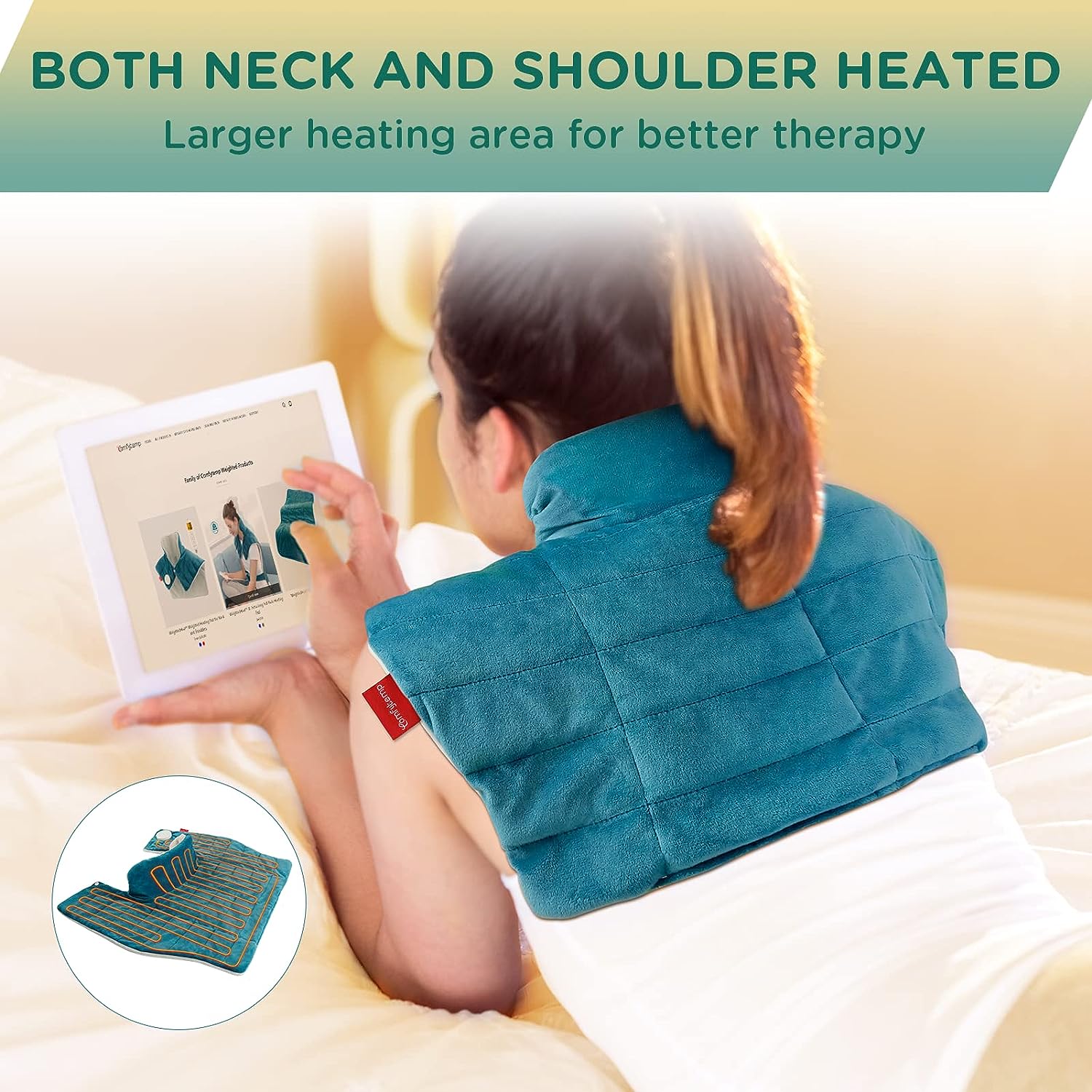 WeightedHeat™ Weighted Heating Pad for Neck and Shoulders