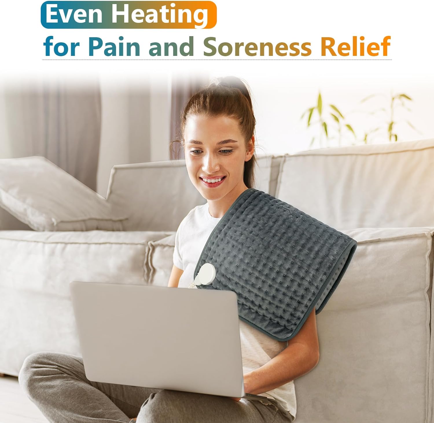 Comfytemp Heating Pad for Back Pain & Cramps Relief, FSA HSA Eligible Electric Heating Pads Large
