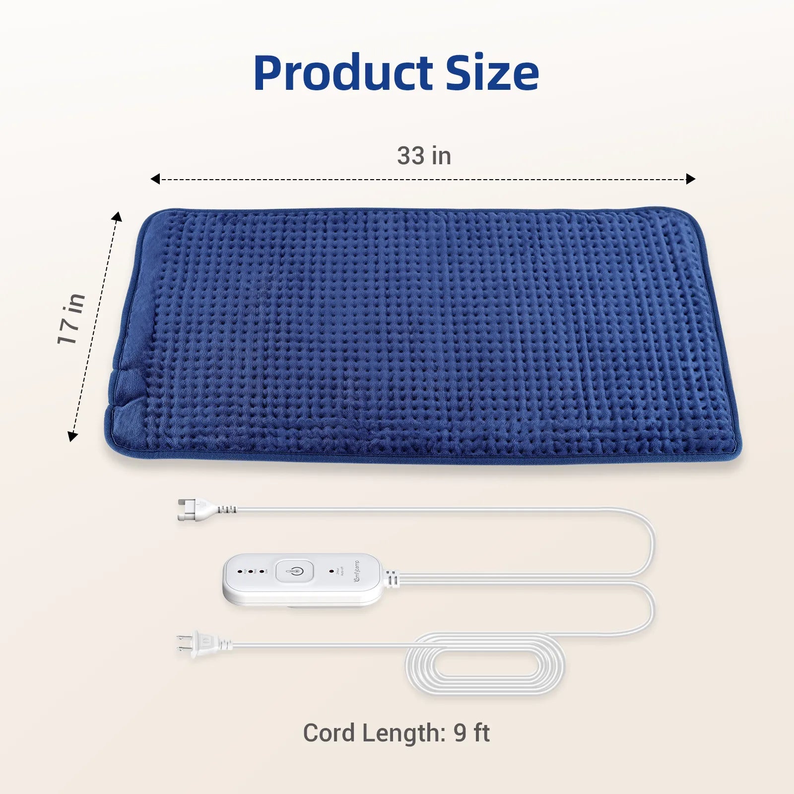 K9032-Comfytemp 17''x 33'' Heating Pad