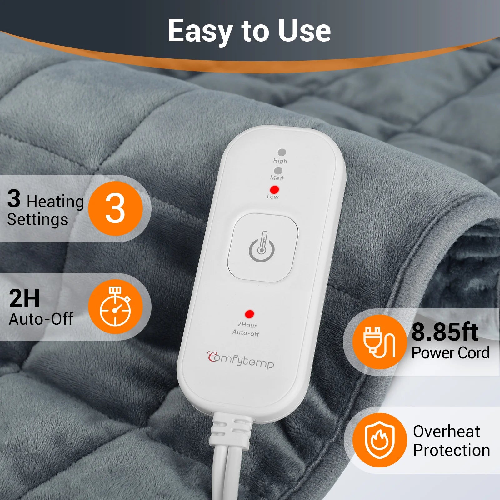 K9059-Comfytemp 17"×33" Weighted Heating Pad