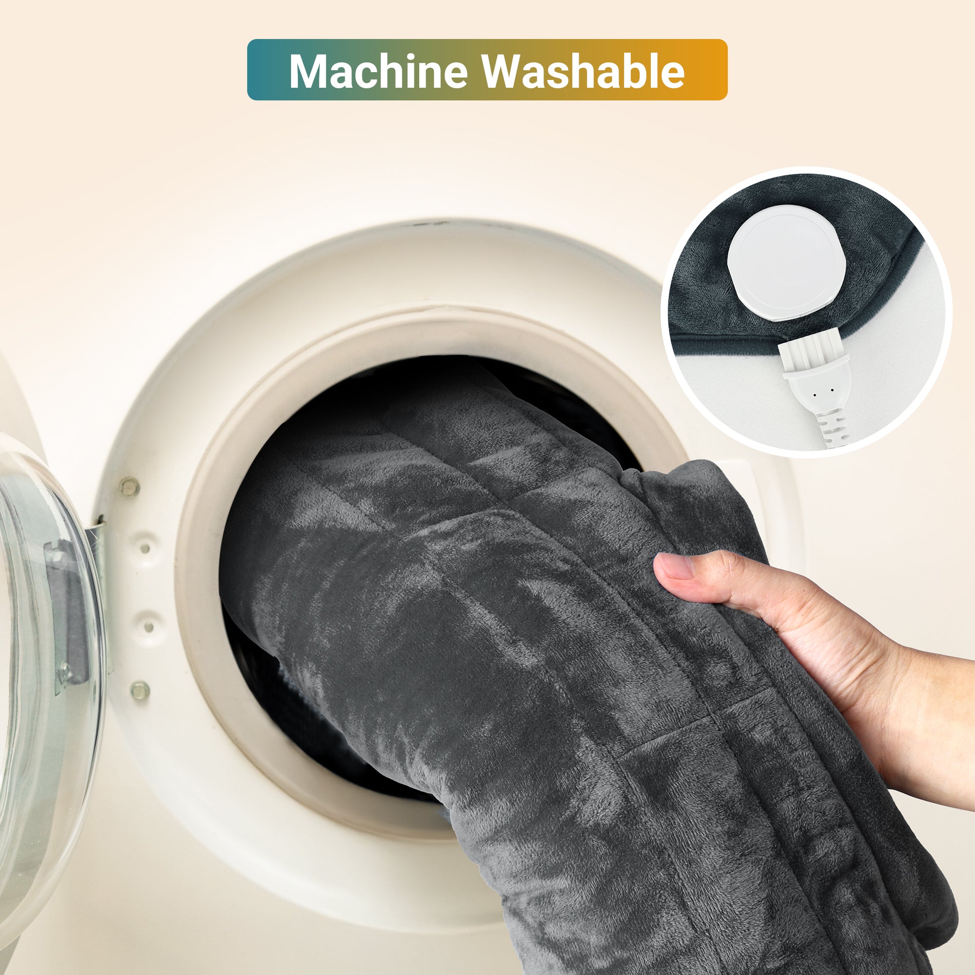 Comfytemp Weighted Heating Pad for Neck and Shoulders, FSA HSA Eligible, 19"x 24", Gray