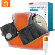 Comfytemp Large Weighted Electric Heating Pad, Flannel, 19" x 24", Gray-K9015