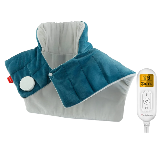 Comfytemp weighted heating pad for neck and shoulders with digital controller