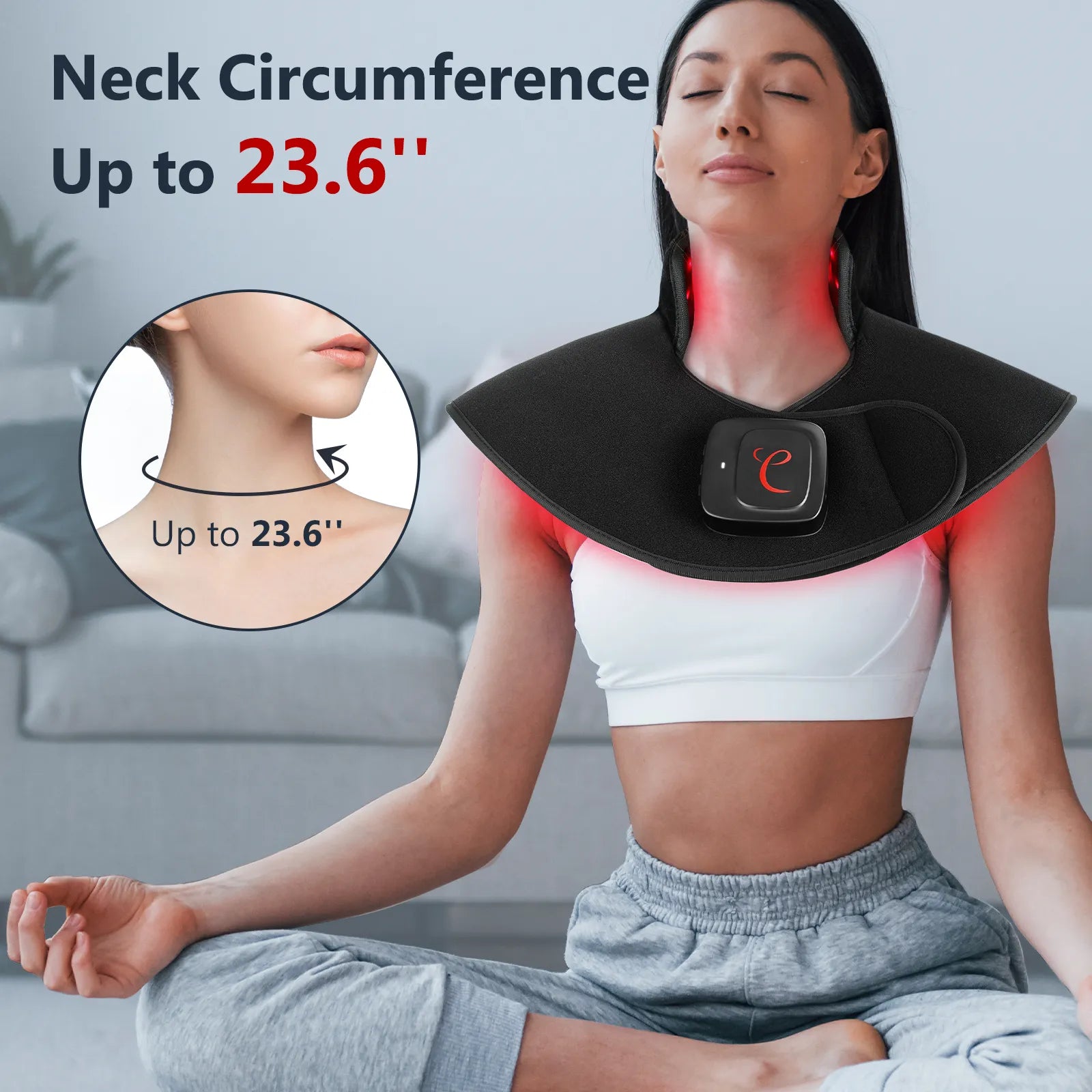 K4015-Comfytemp Neck Shoulder Cordless Red Light Therapy Pad