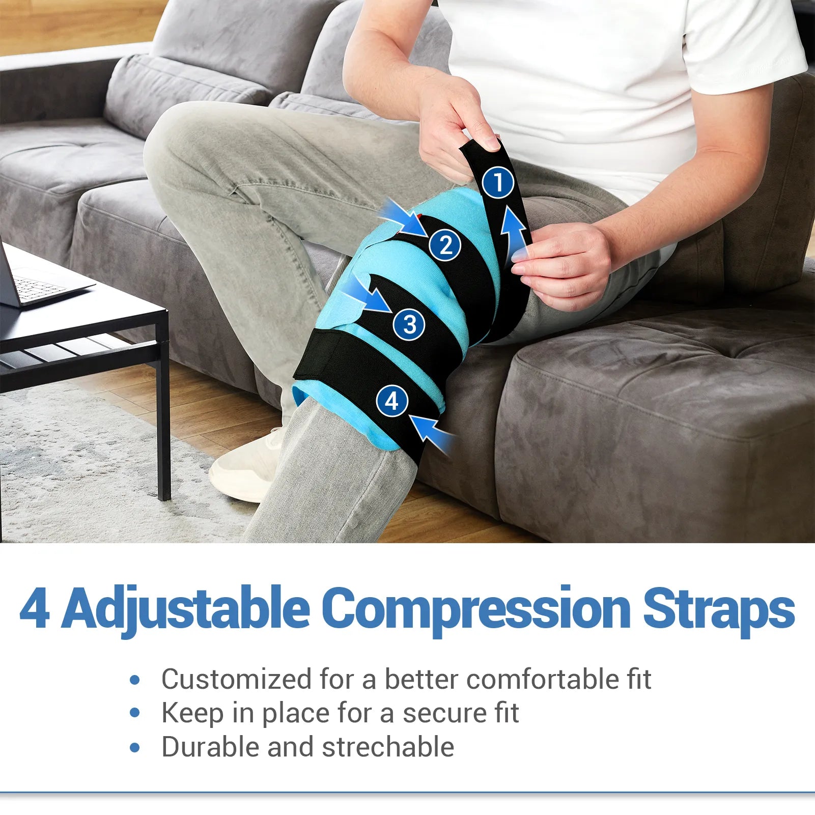 K9151-Comfytemp Large Knee Ice Pack Wrap