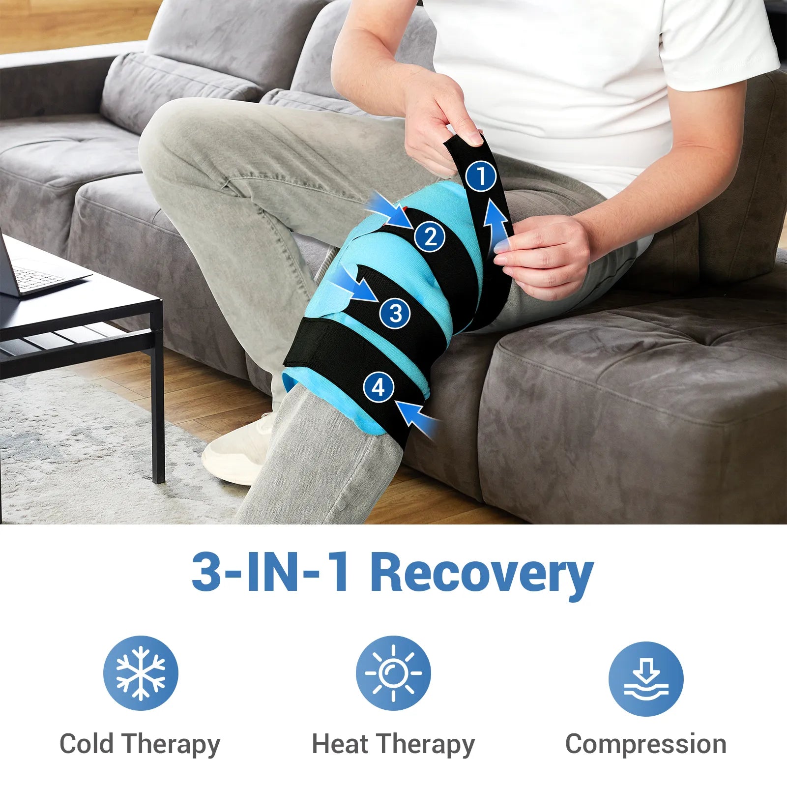 K9151-Comfytemp Large Knee Ice Pack Wrap