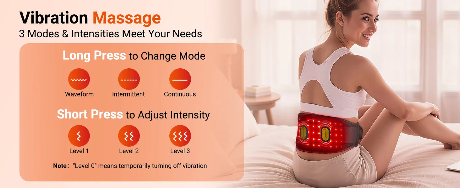 Comfytemp Red Light Therapy Massage Belt with Vibration 660nm & 850nm-K4052 - Default Title Comfytemp Red Light Therapy Massage Belt with Vibration 660nm & 850nm-K4052 - Default Title
