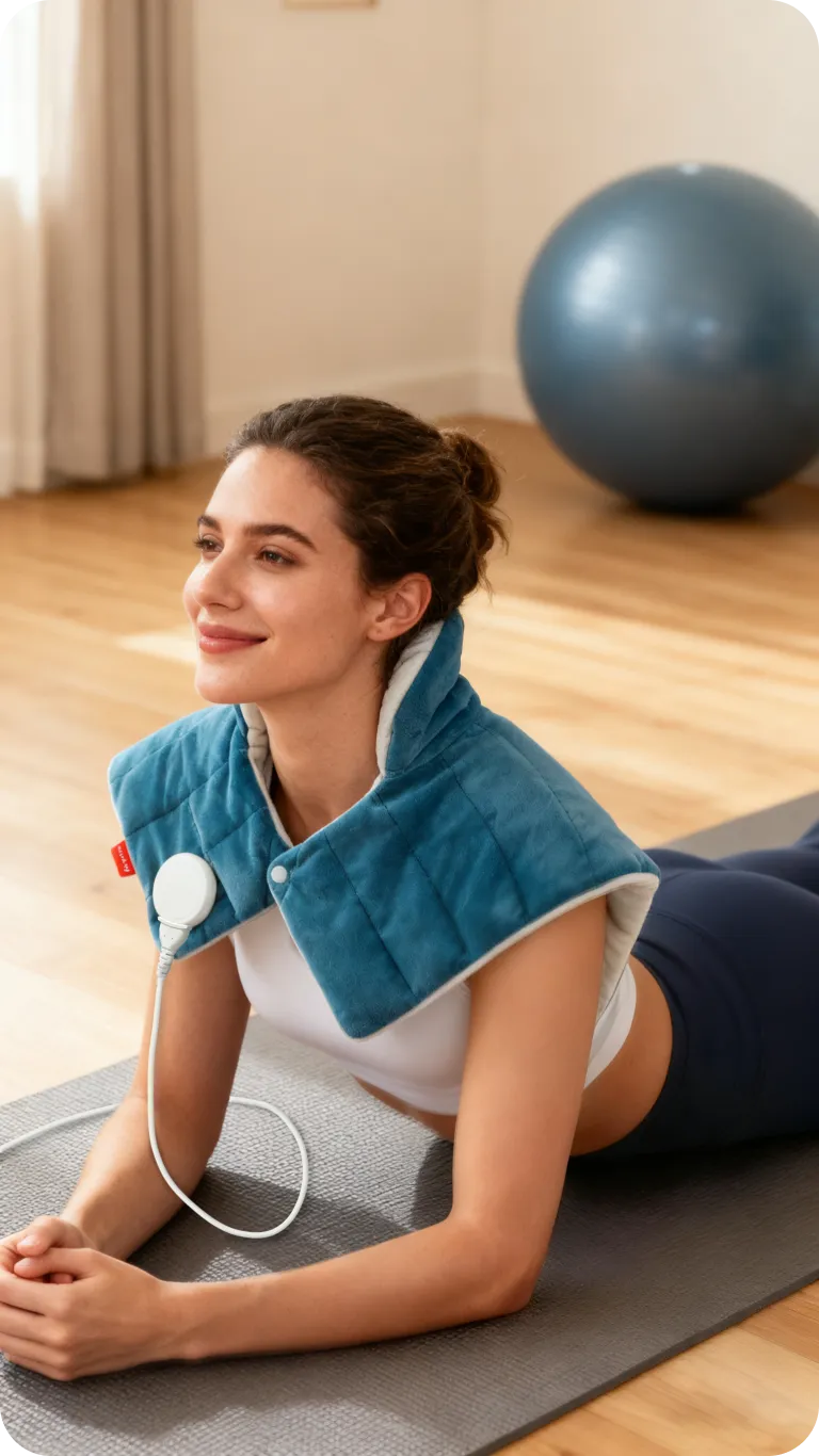 K9015-Comfytemp Weighted Neck & Shoulders Heating Pad, relieves neck, shoulder, and upper back pain