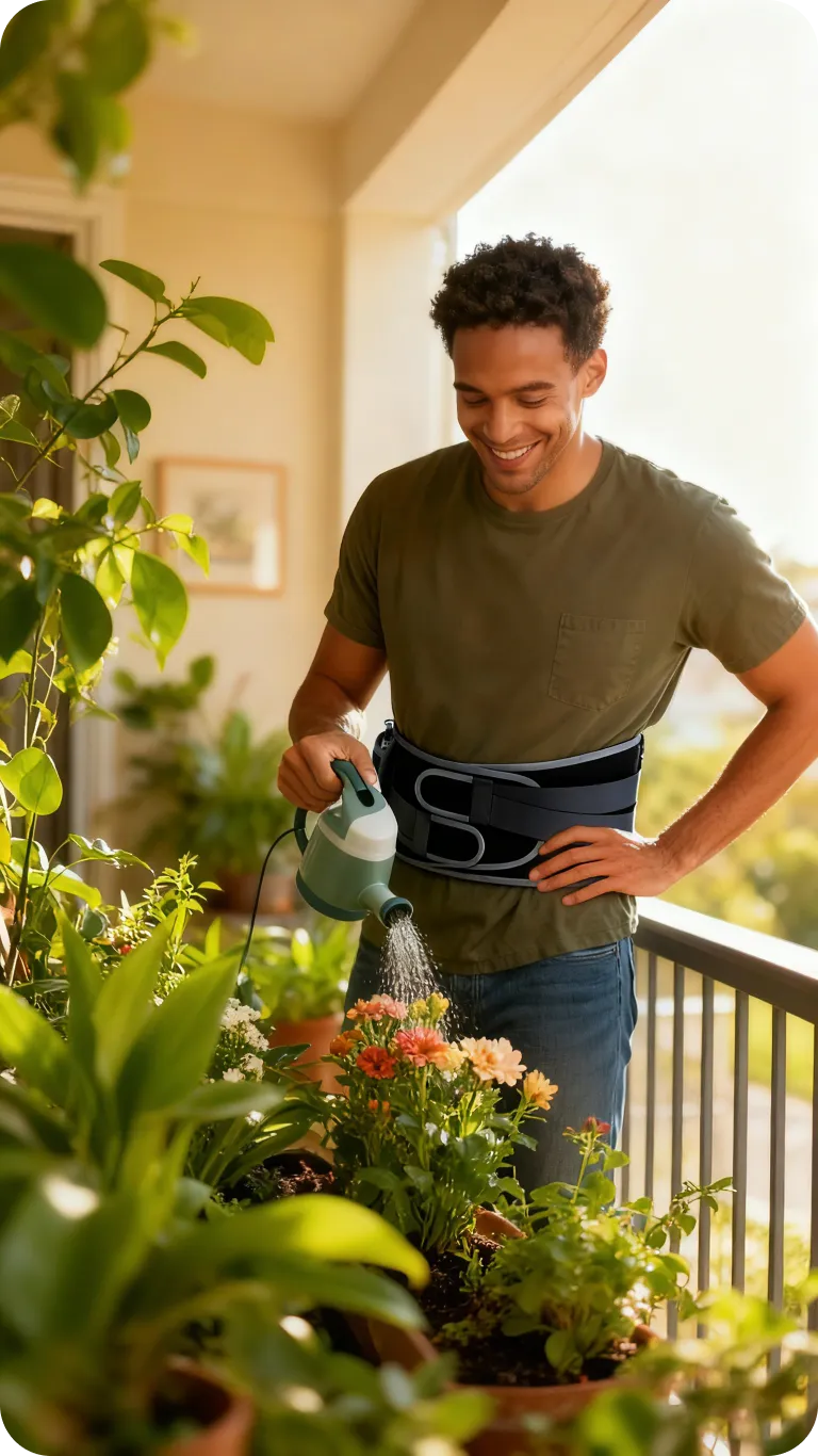 K9224-Comfytemp Cordless Heating Pad with Massager, for lower back provides heat therapy and soothing vibration massage to relieve hip and waist pain