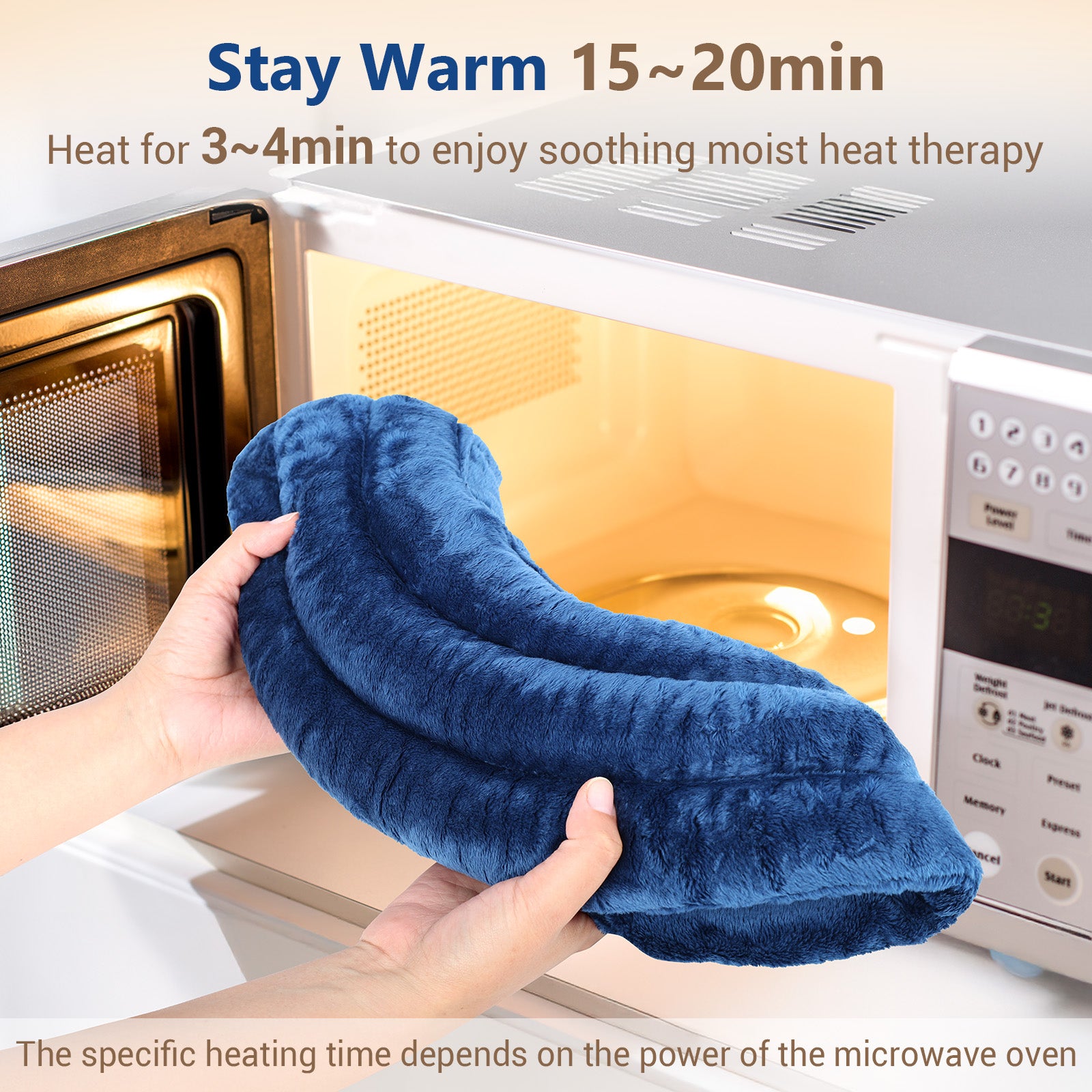 Comfytemp Microwave Heating Pad for Neck & Shoulder, Neck Warmer for Neck Pain Relief, Cervical, FSA HSA Eligible, 2.82LB Wearables Adjustable Heated Neck Wrap with Moist Heat Therapy, Recovery Gifts