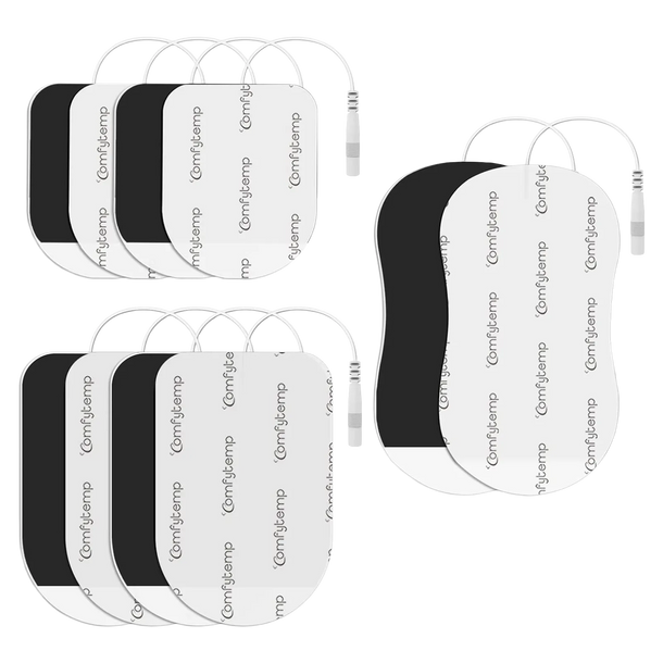 collection of Comfytemp brand replacement electrode pads for TENS EMS devices