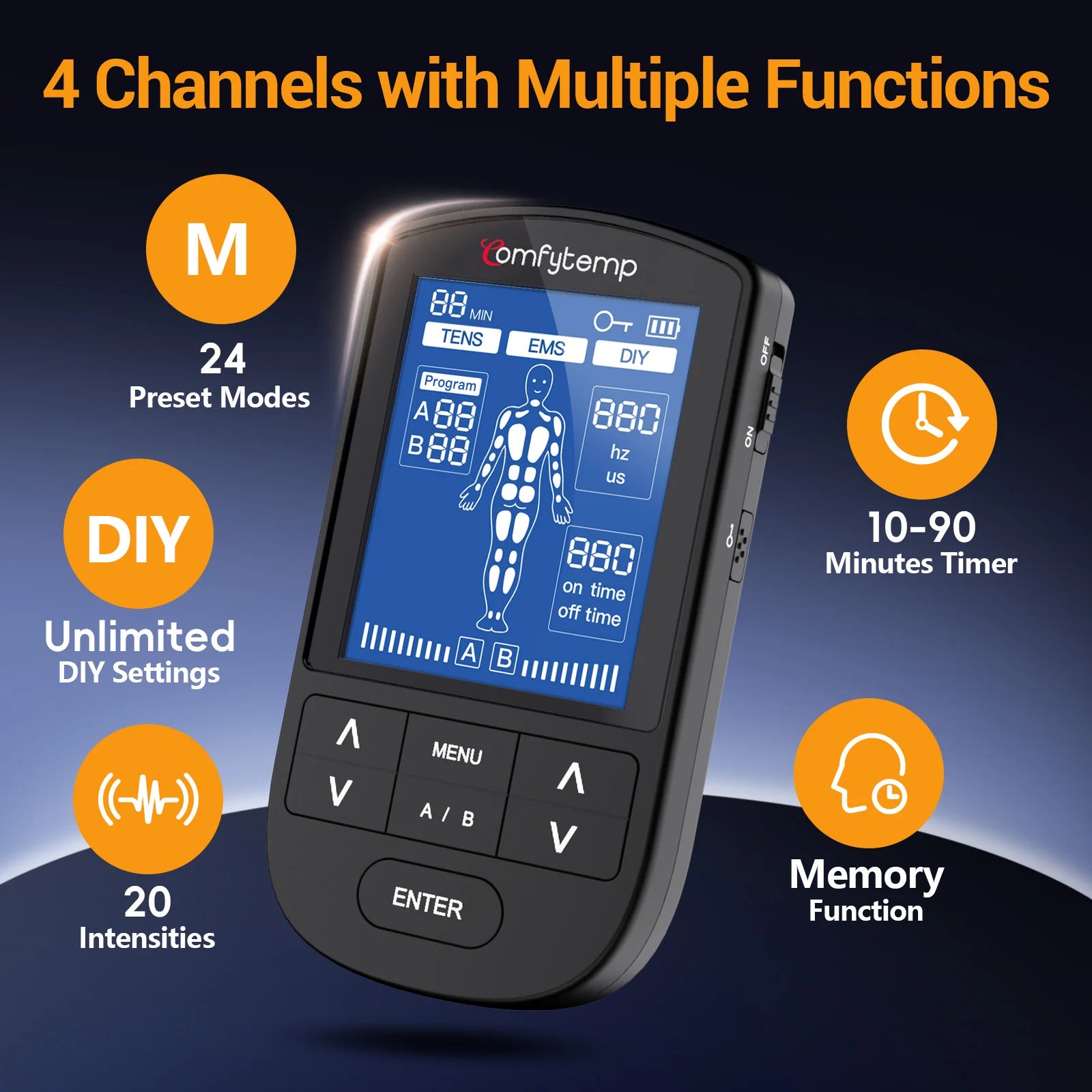 K6106-Comfytemp 4 Outputs TENS Unit