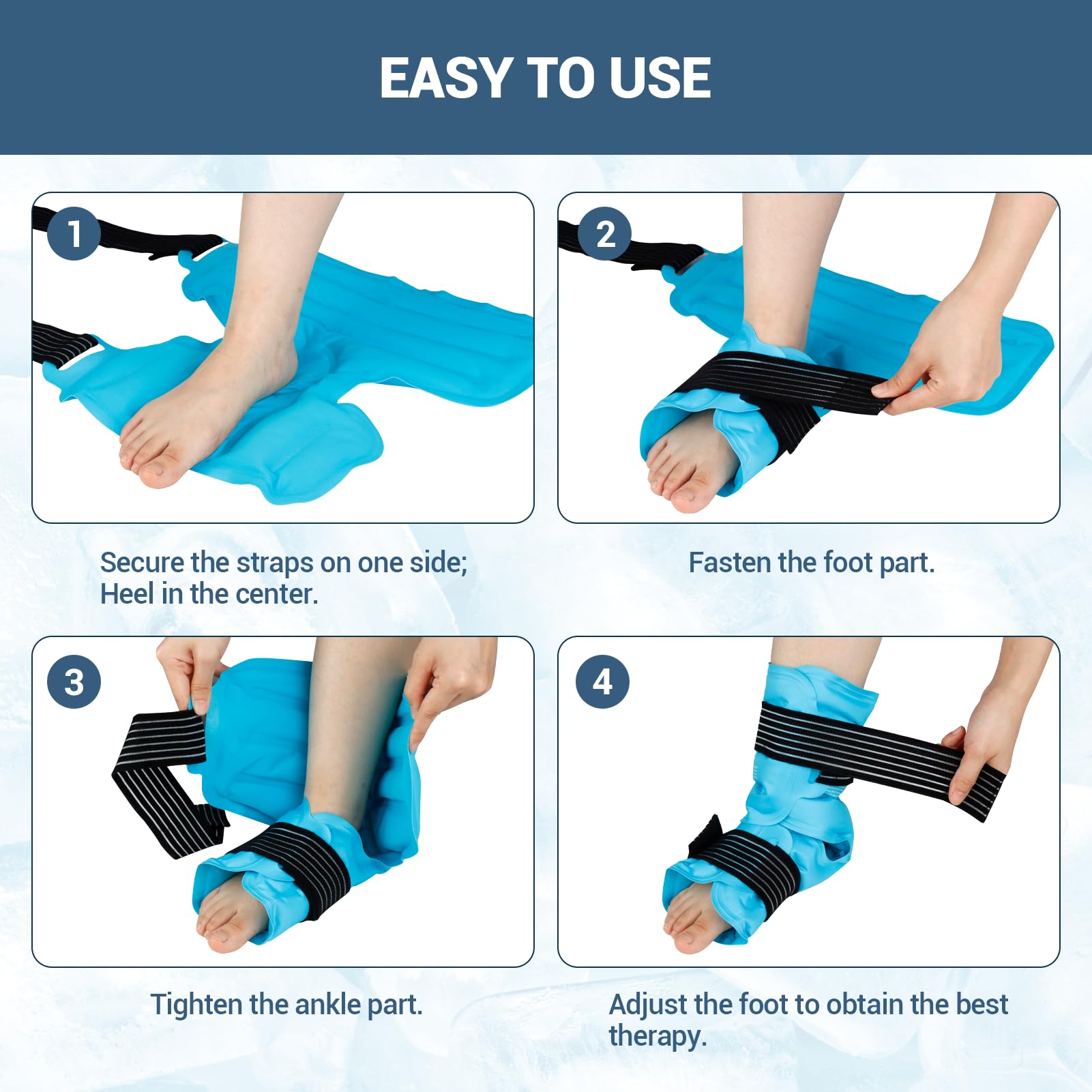 Comfytemp Large Foot Ankle Ice Pack Wrap for Injuries, Pain