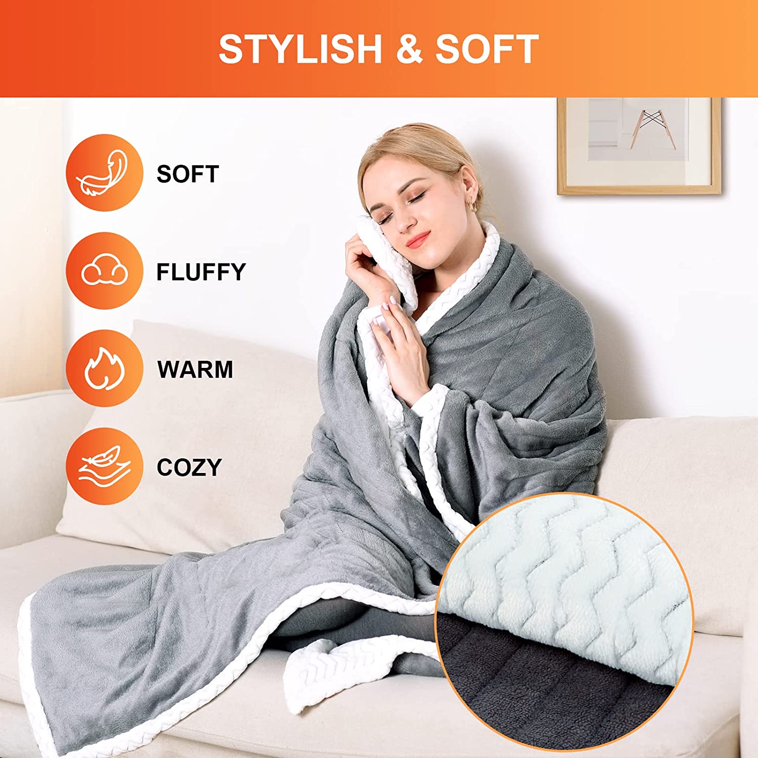 ComfyLife™ Heated Blanket Electric Throw