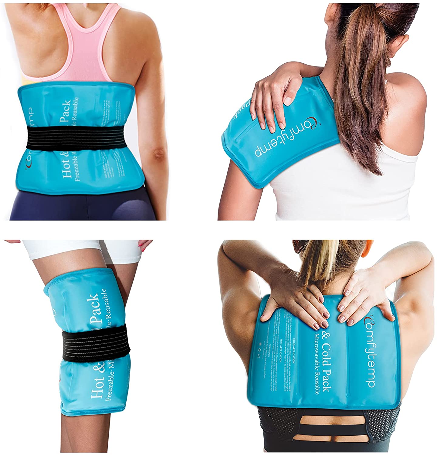 Ice Packs for Injuries with Strap 10.5"x14.5"