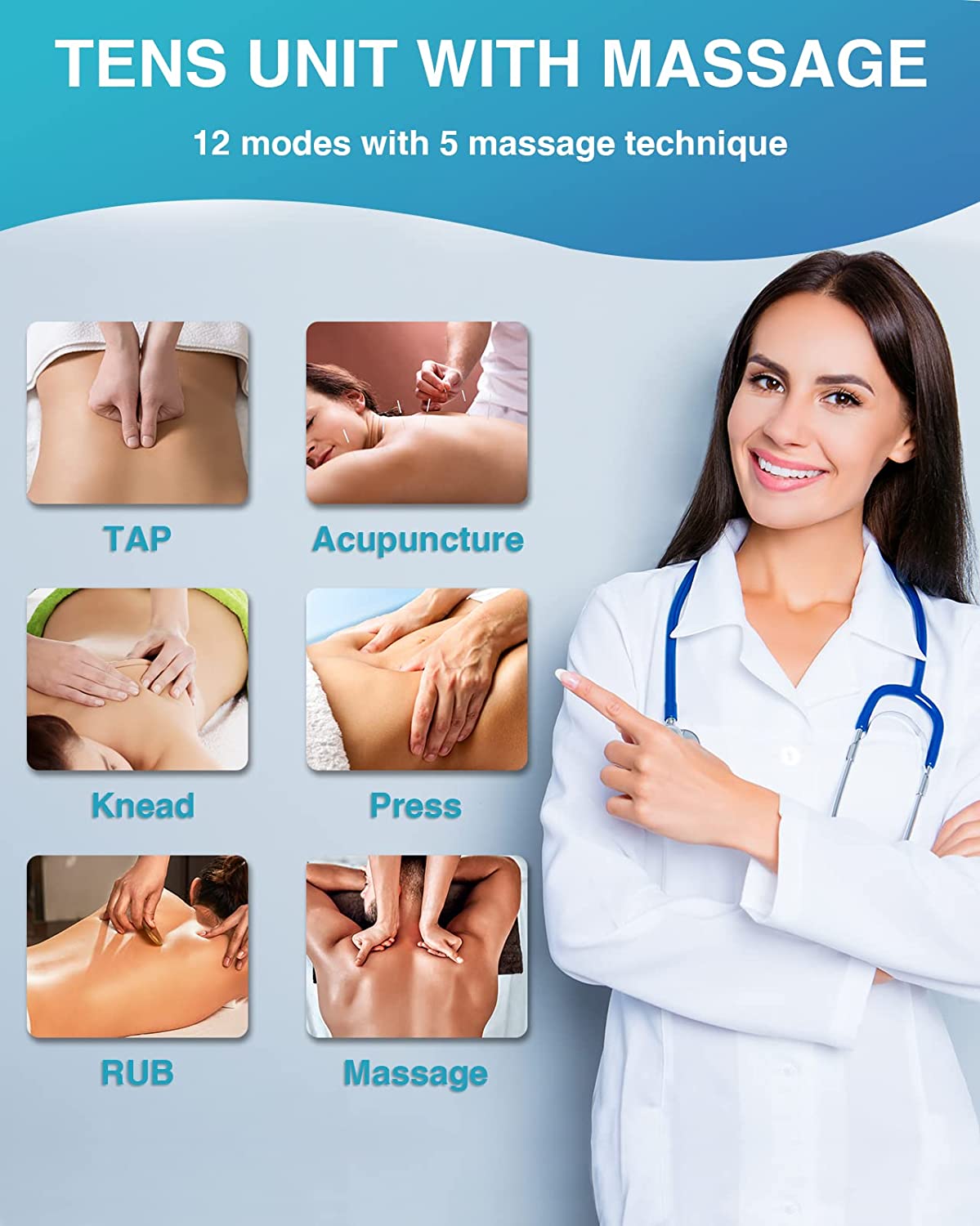 Comfytemp Wireless TENS Unit Muscle Stimulator with APP